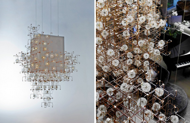 lite 2 Light Fixtures Created With Real Dandelion Seeds