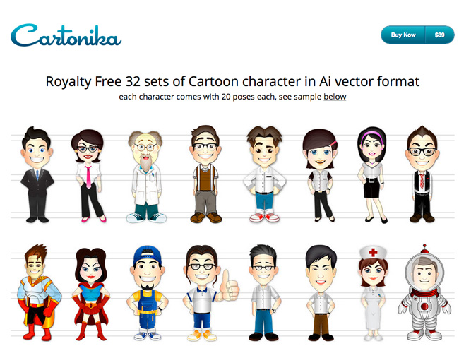 md16 Cartonika: Vector Cartoon Characters   only $37!