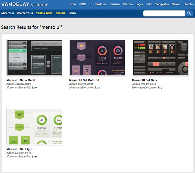 MENSO: 4 Fantastic Premium UI Sets only $19! md5 MENSO: 4 Fantastic Premium UI Sets only $19!