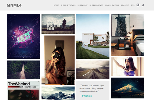 45 Free Grid Based Tumblr Themes mnml41 45 Free Grid Based Tumblr Themes