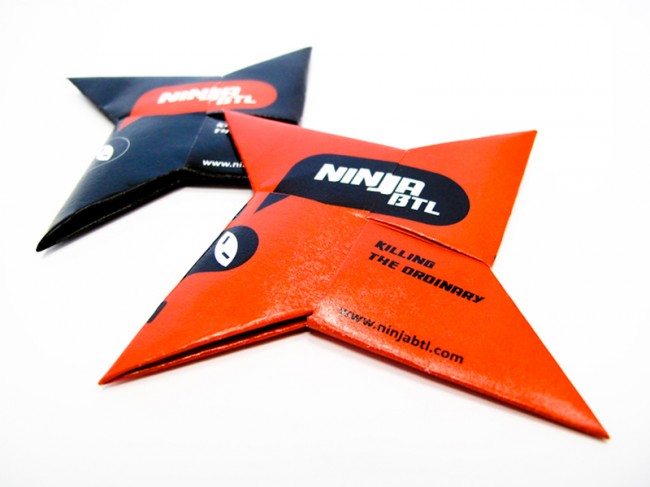 ninja star business cards 650x487 Examples of Creative Business Card Ideas