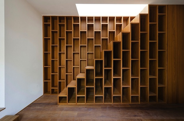 Sleek Travertine Home Within the Pine Woods pine 1 Sleek Travertine Home Within the Pine Woods