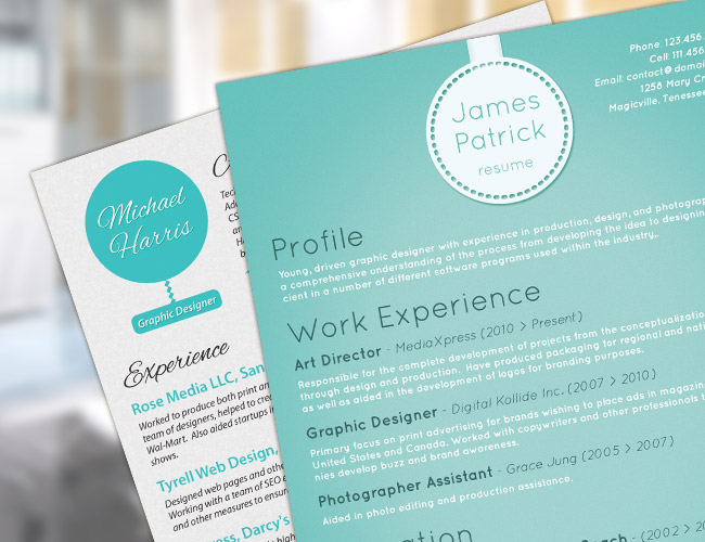 Make Your Resume Pretty Without Having To Learn Photoshop resume design Make Your Resume Pretty Without Having To Learn Photoshop