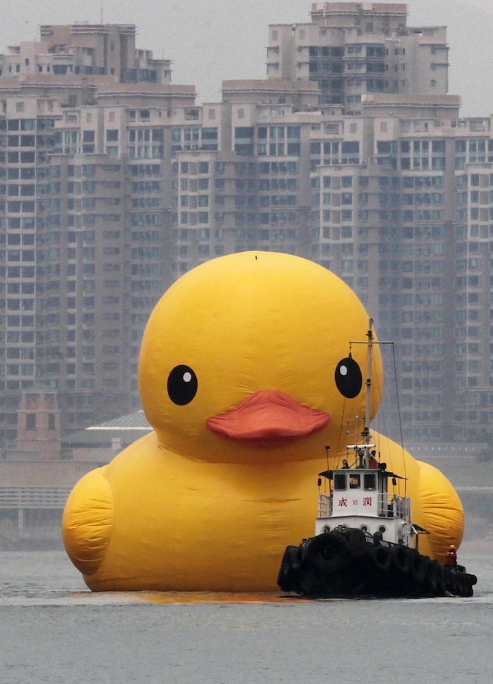 Worlds Biggest Rubber Duck Debuts in Hong Kong rubberduck01 Worlds Biggest Rubber Duck Debuts in Hong Kong