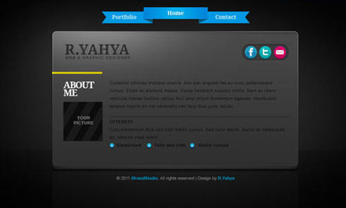 Free Elegant Dark Vcard HTML Template vcard template Free Elegant Dark Vcard HTML Template