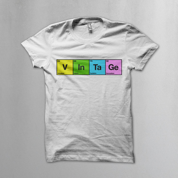 Vintage: chemical elements t shirt. Vintageness collection vintageness 02 vintage chemical elements Vintage: chemical elements t shirt. Vintageness collection