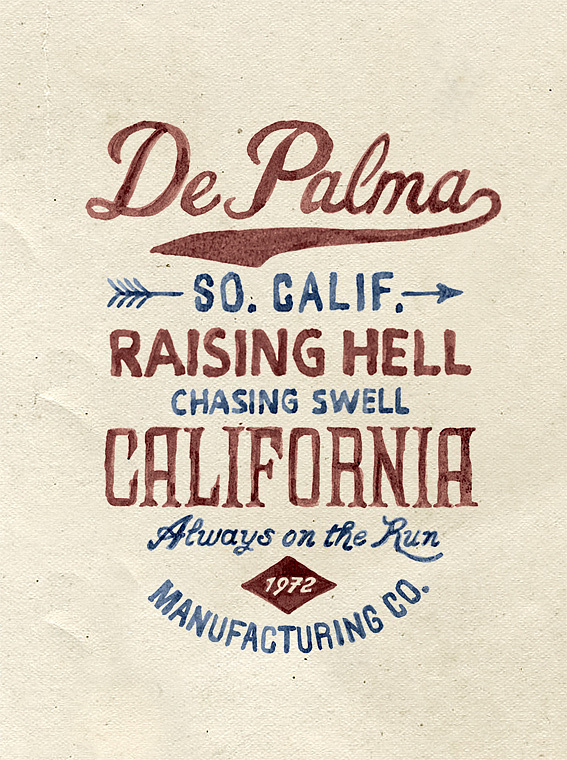 001 brush lettering depalma clothing bmd design Brush lettering for DePalma Clothing by BMD Design