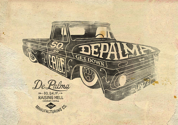 003 brush lettering depalma clothing bmd design Brush lettering for DePalma Clothing by BMD Design