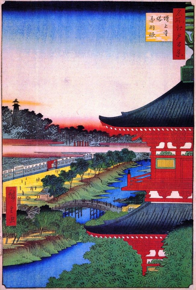 100 views edo 049 650x960 Utagawa Hiroshige (Ando). Summer Views of Edo
