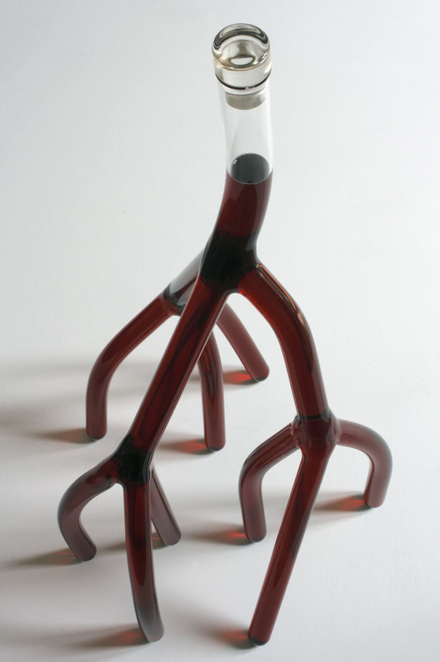 157 Glass Wine Decanters Shaped Like Veins, Hearts, & Branches