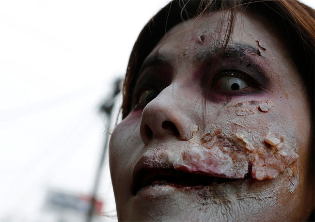 163 Zombie Walk Across the Streets of Tokyo and Prague