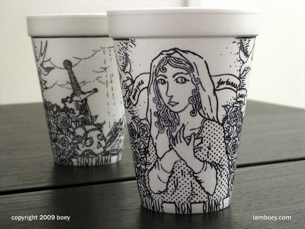 3791857307 6cb4a49af0 b Coffee Cup Artwork by Cheeming Boey