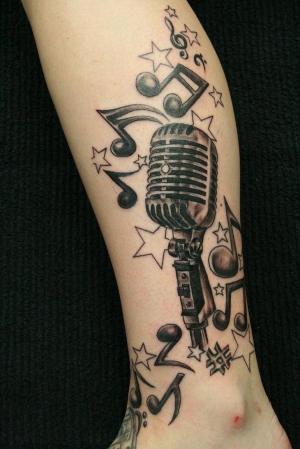 6 music crazy micro  tat600 898 25 Awesome Music Tattoo Designs