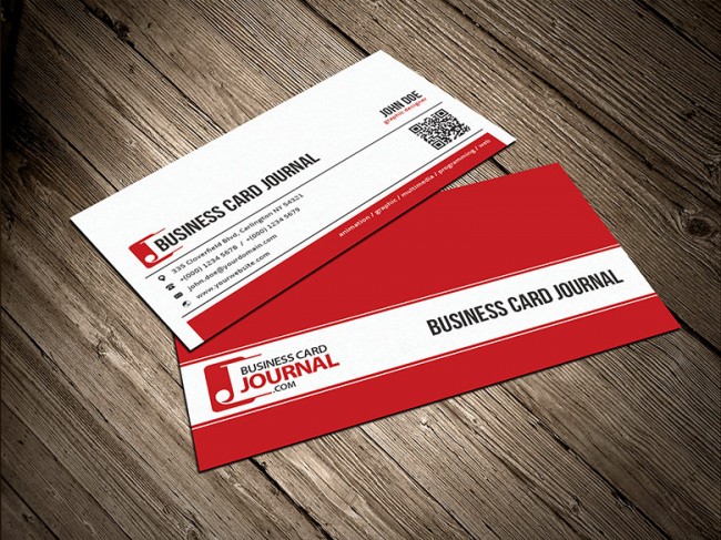 Free Business Card Templates by Business Card Journal Corporate Business Card Template 0008 Red1 650x487 Free Business Card Templates by Business Card Journal
