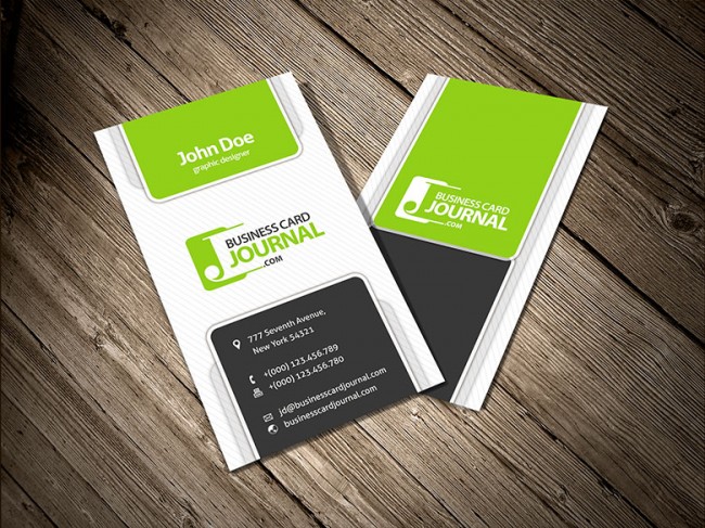 Free Business Card Templates by Business Card Journal Creative Business Card Template 0001 Green 1 650x487 Free Business Card Templates by Business Card Journal