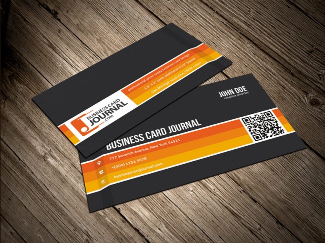 Free Business Card Templates by Business Card Journal Creative Business Card Template 0003 Orange 650x487 Free Business Card Templates by Business Card Journal