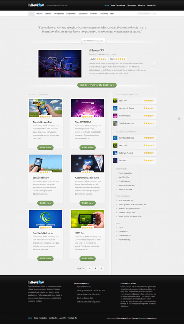 11 Best WordPress Review Themes InReview WordPress Theme 11 Best WordPress Review Themes