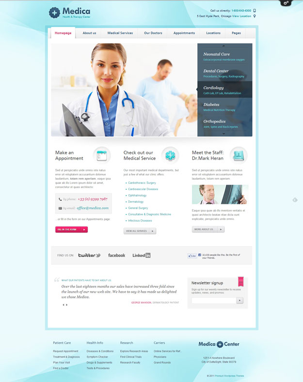 Medica Medical WordPress Theme 10 of the Best Health, Medical & Doctor WordPress Themes