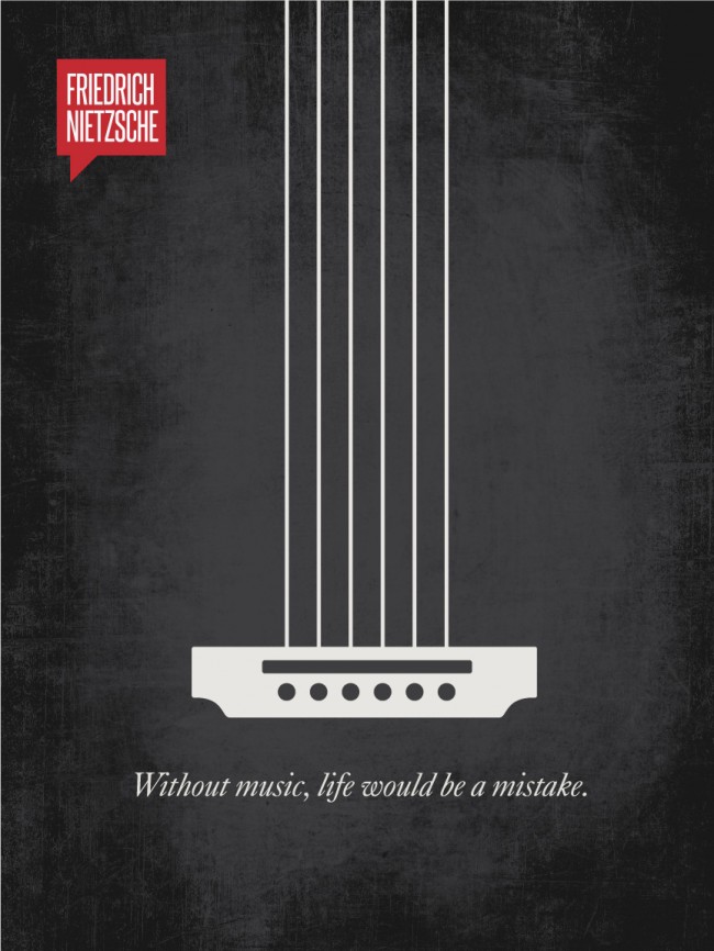 Minimalist Quotation Prints Friedrich Nietzsche Music 650x866 Minimalist Quotation Prints Friedrich Nietzsche