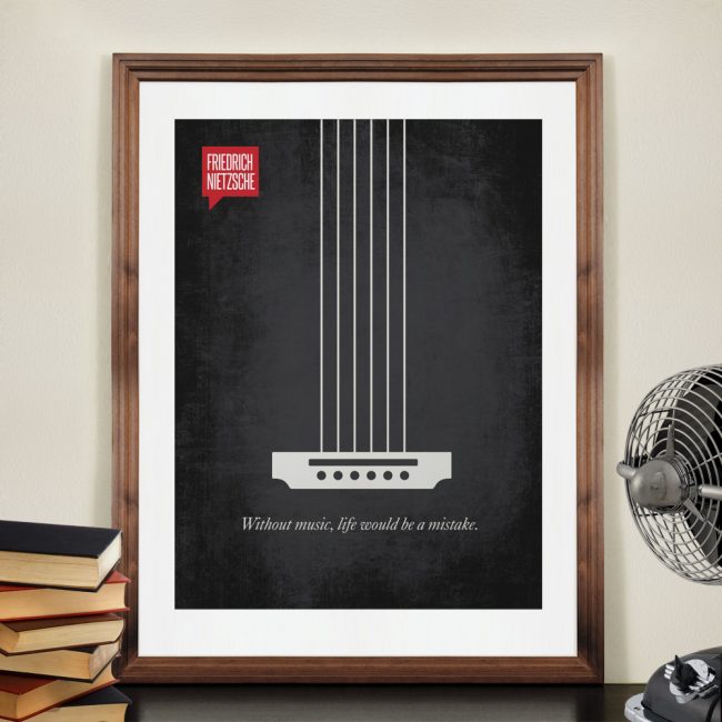 Minimalist Quotation Prints Friedrich Nietzsche Music01 650x650 Minimalist Quotation Prints Friedrich Nietzsche