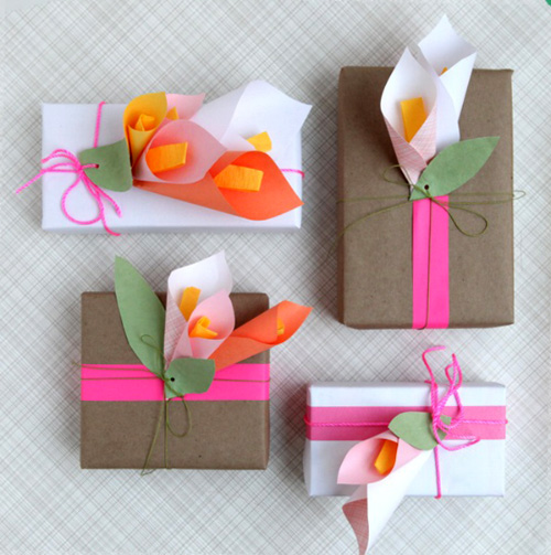Paper Calla Lilies1 Examples Of Creative Gift Wrapping   Vital For Success Of Online Gift Stores