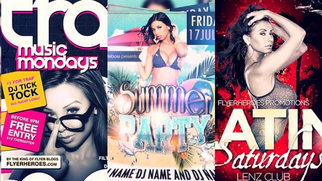 Party Flyer PSD thumb 650x366 Collection of Premium Like free Party Flyer PSD