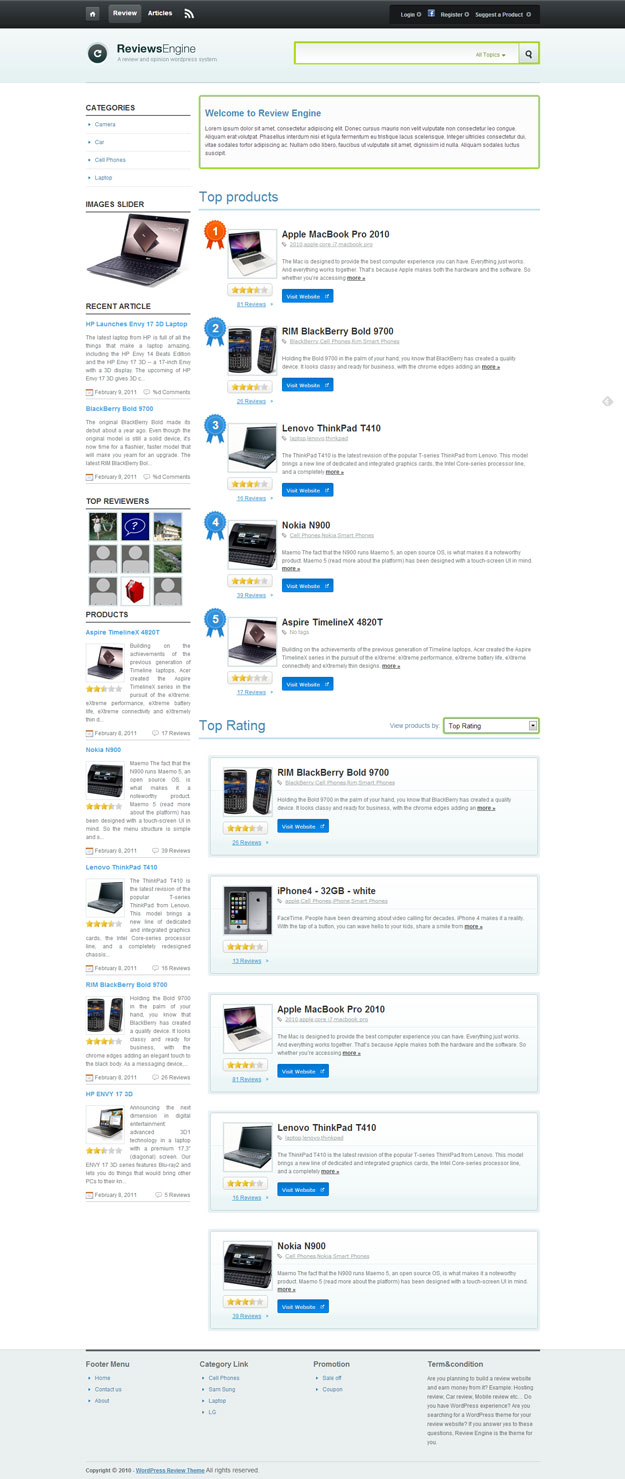 11 Best WordPress Review Themes ReviewEngine WordPress Theme 11 Best WordPress Review Themes