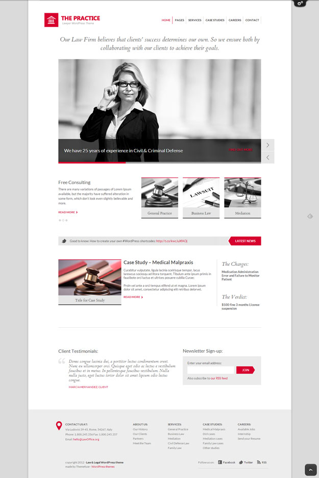 The Practice Lawyer WordPress Theme 10 of the Best WordPress Themes for Lawyers