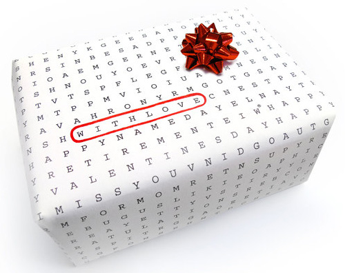 Universal Word Search Wrapping Paper1 Examples Of Creative Gift Wrapping   Vital For Success Of Online Gift Stores