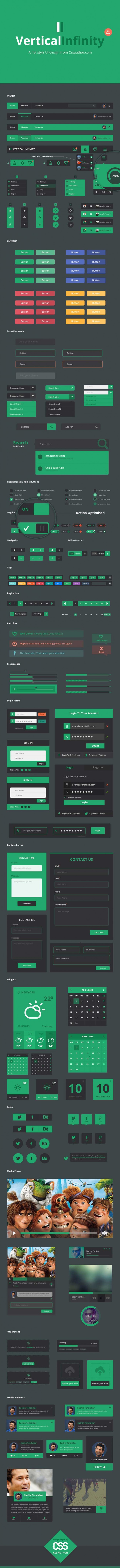 Vertical Infinity – A Mega Flat Style UI Kit PSD for Free Download cssauthor 650x8498 Weekly Fresh Resources for Designers and Developers [June 3rd,2013]