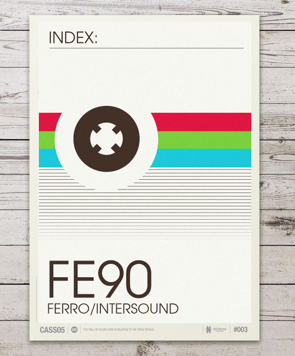 cassette labels by neil stevens 21 Cassette Label Prints by Neil Stevens
