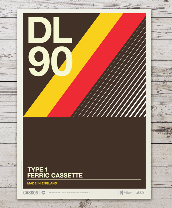 cassette labels by neil stevens 31 Cassette Label Prints by Neil Stevens