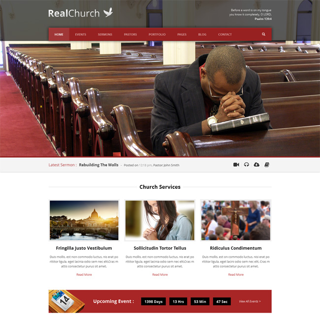 chruch 14 Responsive WordPress Themes For Church Website