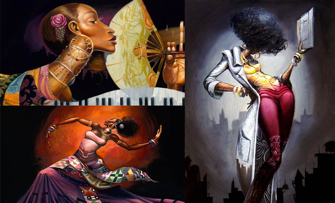 f875 30 Stunning Black woman Paintings & Illustrations by Frank Morrison