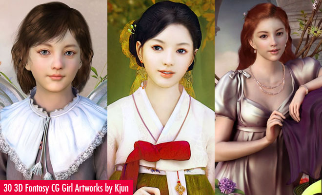 f900 30 Mind Blowing 3D Fantasy CG Girl Artworks by Kjun and 9Bzo7