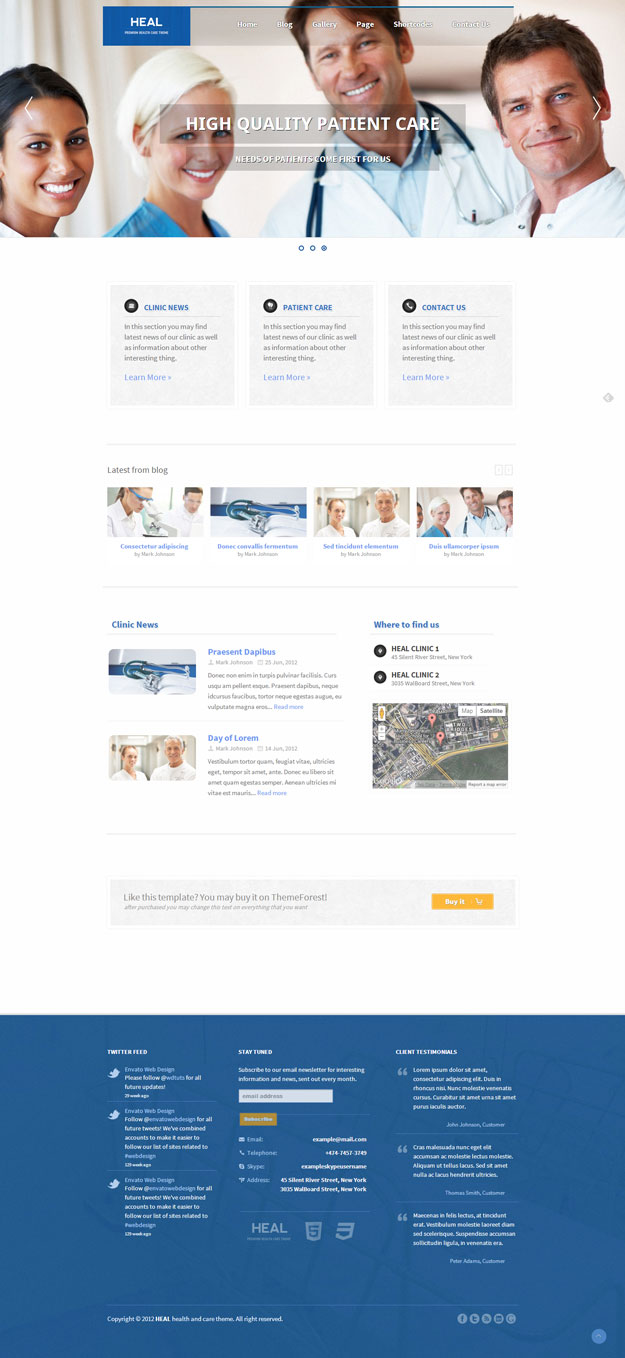 heal responsive medical theme 10 of the Best Health, Medical & Doctor WordPress Themes