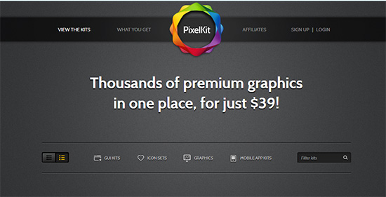 pixelkit Library of Quality UI Design Kits For Lazy Designers