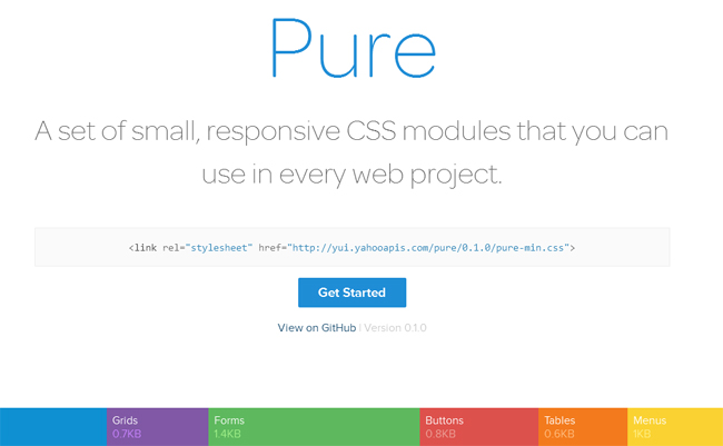 responsive framework Pure : Tiny Responsive CSS Framework By Yahoo!