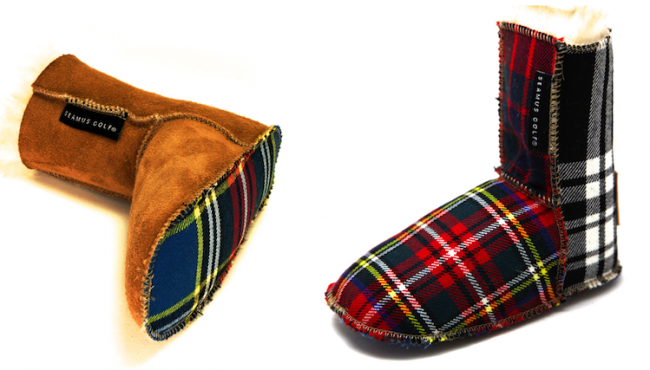 seamus sherpa pair 650x370 Custom Wool Tartan Putter Covers and Accessories For the Modern Golfer.