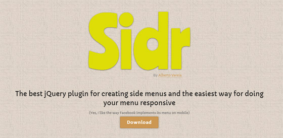 sidr Sidr : Easy Responsive Side Menu with jQuery