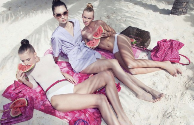 the libertine magazine spring break antonina tonya vasylchenko valeriya melnik and victoria tuaz by charlie engman for jalouse june 2013 97 650x419 Spring Break by Charlie Engman for Jalouse