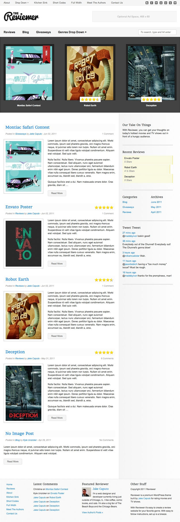 11 Best WordPress Review Themes the reviewer wordpress theme 11 Best WordPress Review Themes