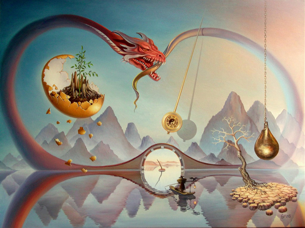 through the time by gyurka d660r12 Surreal Paintings by Lohmuller Gyuri