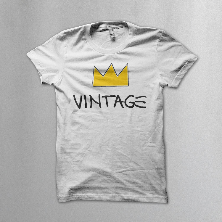 vintageness 04 vintage jean michel basquiat style Vintage (Jean Michel Basquiat style) t shirt. Vintageness collection