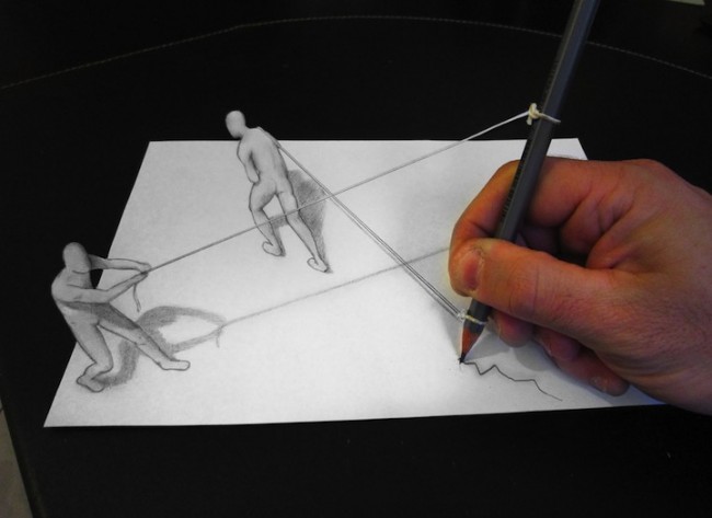 alessandrodiddi6 650x473 Mind Boggling Anamorphic Drawings Leap Off the Page
