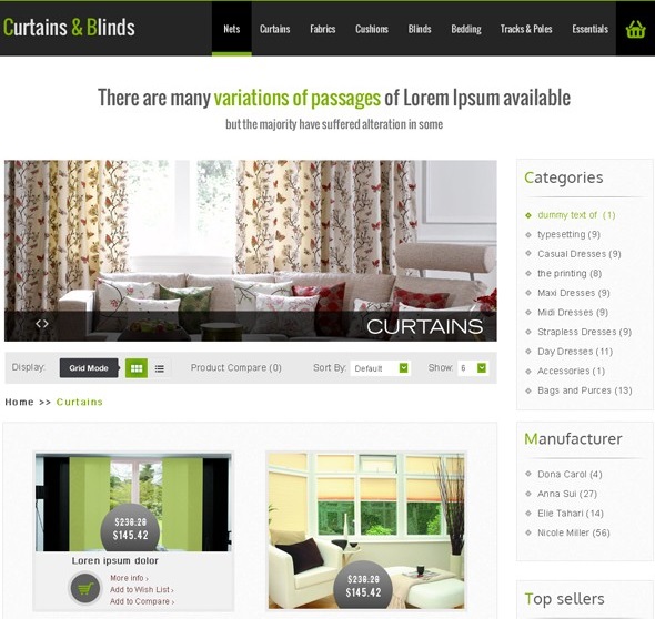 curtain1 Creative & Responsive OpenCart Themes for Online Shopping Business