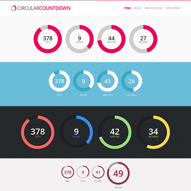 preview Circular Countdown jQuery Plugin