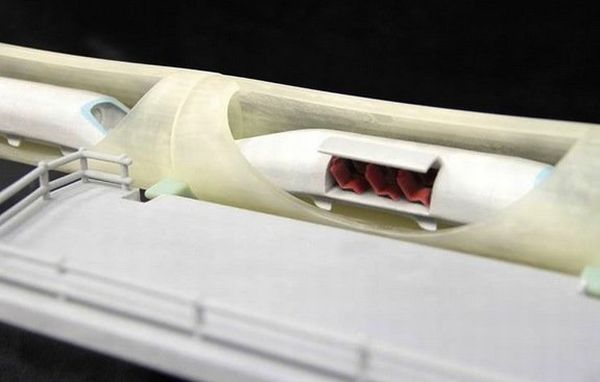 3d printed hyperloop WhiteClouds creates 3D printed model of Elon Musk's Hyperloop