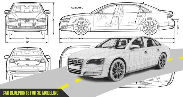Most Loved Car Blueprints for 3D Modeling » Design You Trust