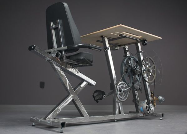 Pedal Power by Andy Wekin Pedal Power workstation lets you workout and charges your laptop too
